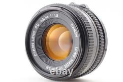 EXC+5 Canon A-1 Black 35mm SLR Film Camera Body New FD 50mm F1.8 Lens JAPAN