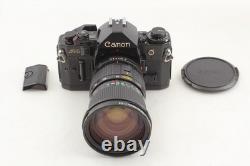 EXC+5 Canon A-1 Black SLR Film Camera Body New FD 35-105mm F3.5 Lens JAPAN