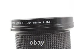 EXC+5 Canon A-1 Black SLR Film Camera Body New FD 35-105mm F3.5 Lens JAPAN