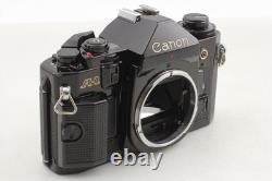 EXC+5 Canon A-1 Black SLR Film Camera Body New FD 35-105mm F3.5 Lens JAPAN