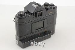 EXC+5 with Winder Canon A-1 Black 35mm Film Camera Body FD 50mm F1.4 Lens JAPAN