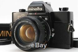 EXC++Minolta SRT SUPER Black film camera with MC PG 50mm f1.4 Lens Strap #2296