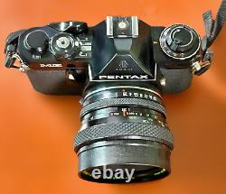 EXC+++ Pentax Black ME 35mm SLR Camera Kit with3 Lens Kit & Flash FILM TESTED