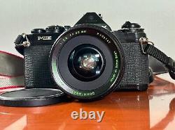 EXC+++ Pentax Black ME 35mm SLR Camera Kit with3 Lens Kit & Flash FILM TESTED