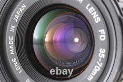 Exc+5 Canon AE-1 35mm SLR Film Camera Black New FD 35-70mm Lens From JAPAN