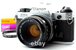 Exc+5 Canon AE-1 Program 35mm SLR Film Camera FD 50mm f1.8 sc Lens From JAPAN