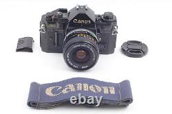 Exc+5 Canon A-1 35mm Film Camera Black body fd 28mm f2.8 Lens SLR From JAPAN