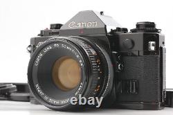 Exc+5 Canon A-1 Black SLR 35mm Film Camera with FD 50mm F1.8 Lens from Japan