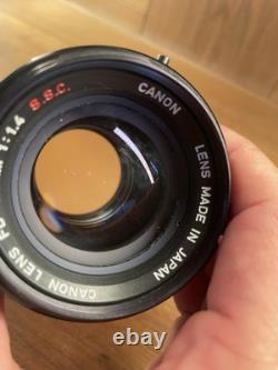 Exc+5 Canon EF Film Camera FD 50mm F/1.4 SSC S. S. C Standard Lens From Japan