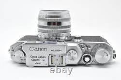 Exc+5? Canon IID Rangefinder Film Camera with 50mm F1.8 LTM Lens From Japan
