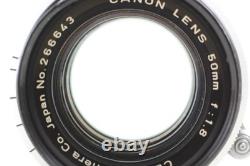 Exc+5 Canon P Rangefinder 35mm Film Camera 50mm f1.8 L39 LTM Lens From JAPAN