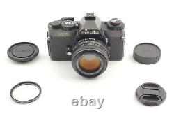 Exc+5 Minolta XD Black SLR with MD Rokkor 50mm f/1.4 Lens Film Camera From JAPAN