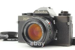 Exc+5 Minolta XD Black SLR with MD Rokkor 50mm f/1.4 Lens Film Camera From JAPAN