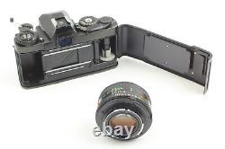 Exc+5 Minolta XD Black SLR with MD Rokkor 50mm f/1.4 Lens Film Camera From JAPAN