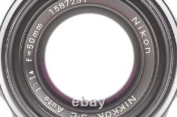 Exc+5 Nikon F EyeLevel Finder 35mm Film Camera 50mm f1.4 non-Ai lens JAPAN