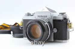 Exc+5 Nikon F Eye Level Silver 35mm SLR Film Camera 50mm f/1.4 Lens From JAPAN
