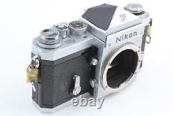 Exc+5 Nikon F Eye Level Silver 35mm SLR Film Camera 50mm f/1.4 Lens From JAPAN