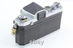 Exc+5 Nikon F Eye Level Silver 35mm SLR Film Camera 50mm f/1.4 Lens From JAPAN