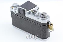 Exc+5 Nikon F Eye Level Silver 35mm SLR Film Camera 50mm f/1.4 Lens From JAPAN