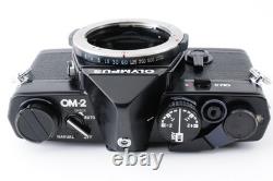 Exc+5 Olympus OM-2 Black SLR 35mm Film Camera 50mm f/1.8 Lens From JAPAN
