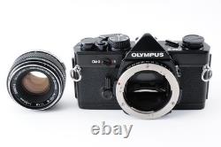 Exc+5 Olympus OM-2 Black SLR 35mm Film Camera 50mm f/1.8 Lens From JAPAN