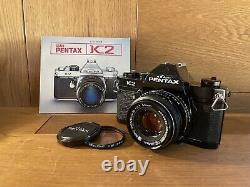 Exc+5 Pentax K2 Black SLR 35mm Film Camera SMC M 50mm F/1.7 Lens From Japan