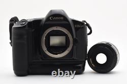 Exc+5 withstrap Canon EOS 1N BP-E1 35mm Film Camera EF 50mm F/1.8 ll Lens Japan