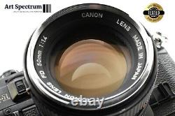 Exc+8 Canon A1 A-1 + NFD New FD 50mm f1.4 Standard Prime Lens SLR Film Camera