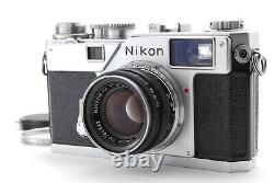 Exc++++ NIKON S3 Rangefinder Film Camera Nikkor H 50mm f/2 Lens with case JAPAN
