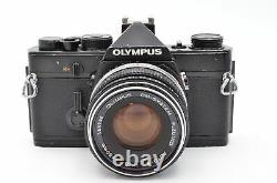 Exc OLYMPUS OM-1 Black SLR Film Camera with F. Zuiko Auto-S 50mm F1.8 Lens (t588)