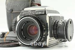 Excellent+5 Zenza Bronica S2 Black + Nikkor P 75mm f/2.8 Lens from JAPAN
