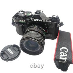 Excellent Canon AE-1 PROGRAM 35mm SLR Film Camera+Lense+Strap+Battery FROM JAPAN