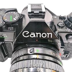 Excellent Canon AE-1 PROGRAM 35mm SLR Film Camera+Lense+Strap+Battery FROM JAPAN