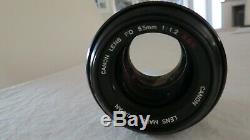 F1.2 55mm Fd Ssc Canon Film Camera Lens As New Prime Manual Focus 2 X Cap Japan