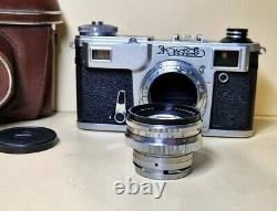 Film Camera 35mm Tested Kiev 4AM lens Jupiter-8M 2/50 vintage rangefinder USSR