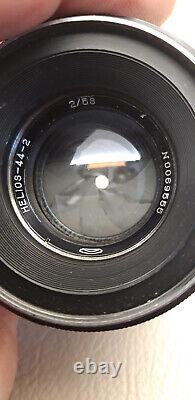 Film Camera ZENIT-B with HELIOS 44M 2/58 ZEBRA'' lens Very RARE