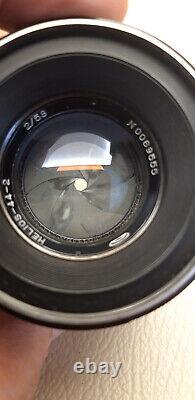 Film Camera ZENIT-B with HELIOS 44M 2/58 ZEBRA'' lens Very RARE