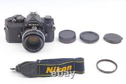 First Model MINT Nikon FM Black 35mm Film Camera Ai 50mm f1.8 Lens From JAPAN