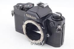 First Model MINT Nikon FM Black 35mm Film Camera Ai 50mm f1.8 Lens From JAPAN