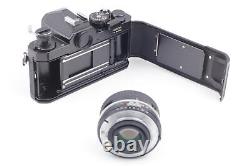 First Model MINT Nikon FM Black 35mm Film Camera Ai 50mm f1.8 Lens From JAPAN