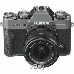 Fuji film X-T30 Digital Camera with XC 15-45mm Lens in Charcoal Silver (UK) BNIB