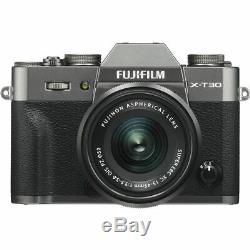 Fuji film X-T30 Digital Camera with XC 15-45mm Lens in Charcoal Silver (UK) BNIB