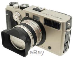 Fujifilm TX-1 Rangefinder Film Camera + Super-EBC Fujinon 45mm F4 Lens. Hood