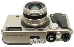 Fujifilm TX-1 Rangefinder Film Camera + Super-EBC Fujinon 45mm F4 Lens. Hood