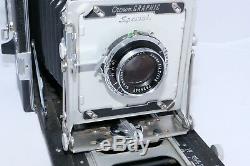 Graflex 4x5 Crown Graphic Special camera. Xenar 135/4.7 lens. (2) Film Holders