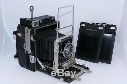 Graflex 4x5 Speed Graphic field camera. Optar 135mm /4.7 lens (2)Film Holders