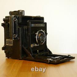 Graflex Anniversary Speed Graphic 4x5 Black Camera with Optar 135mm f4.7 Lens