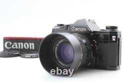 HOOD Near MINT Canon AE-1 35mm SLR Film Camera Black 50mm F1.4 Lens JAPAN