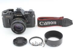 HOOD Near MINT Canon AE-1 35mm SLR Film Camera Black 50mm F1.4 Lens JAPAN