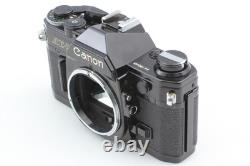 HOOD Near MINT Canon AE-1 35mm SLR Film Camera Black 50mm F1.4 Lens JAPAN